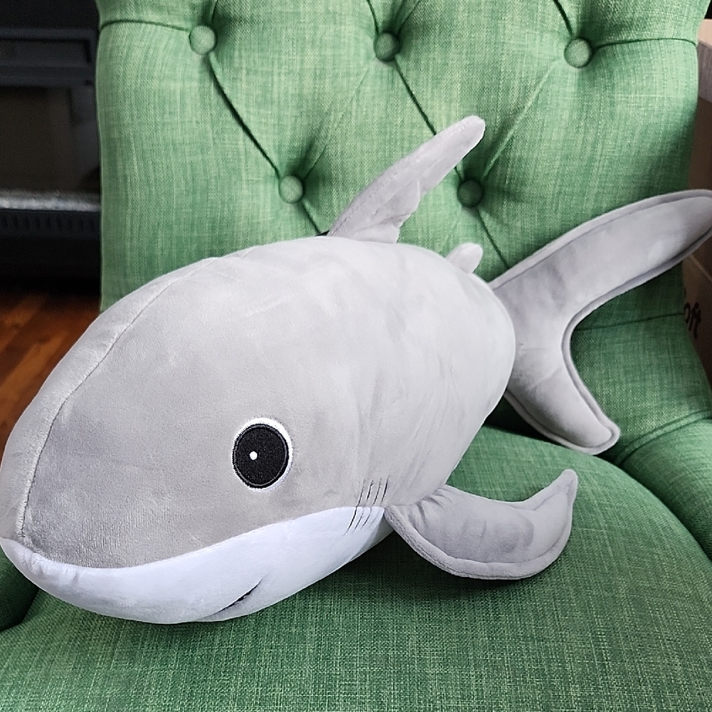 Gray Plush Shark Toy